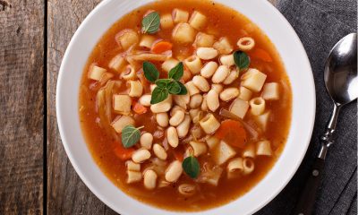 Liver-friendly vegetarian minestrone soup