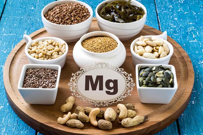 Some foods that contain magnesium include nuts, seeds and legumes.