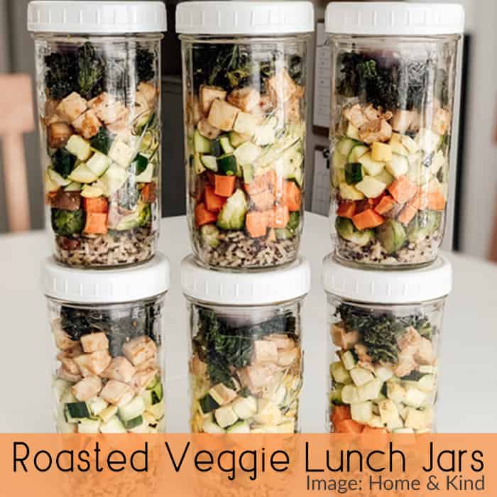 Roasted Veggie Lunch Jars - Home & Kind